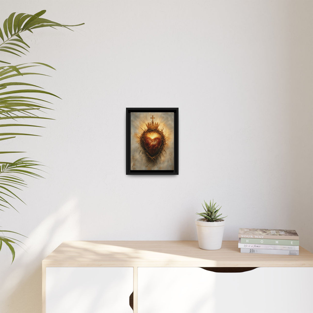 Sacred Heart of Jesus (Framed Canvas) - Eternal Love and Sacrifice