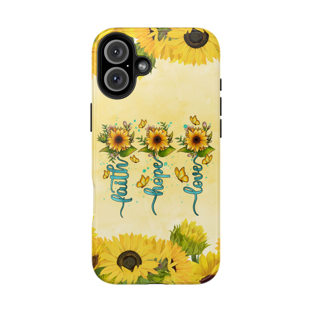 Faith, Hope, Love Sunflower Phone Case