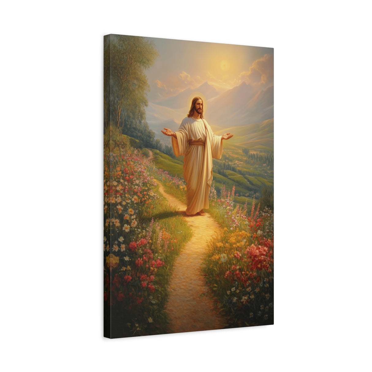 Jesus on the Path Canvas - The Way of Peace