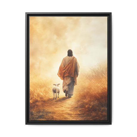 Jesus and the Lamb Framed Canvas - Guided by Grace