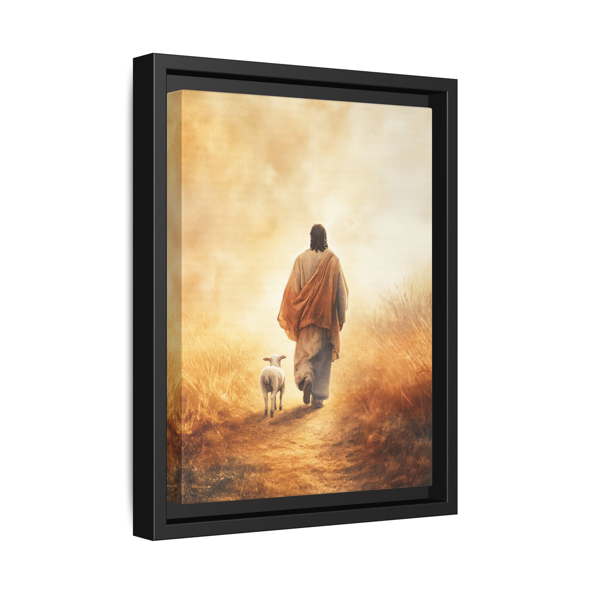 Jesus and the Lamb Framed Canvas - Guided by Grace