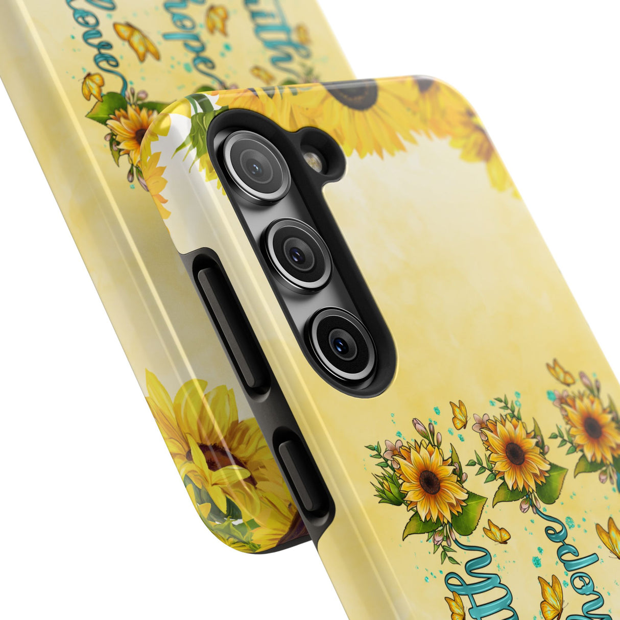 Faith, Hope, Love Sunflower Phone Case