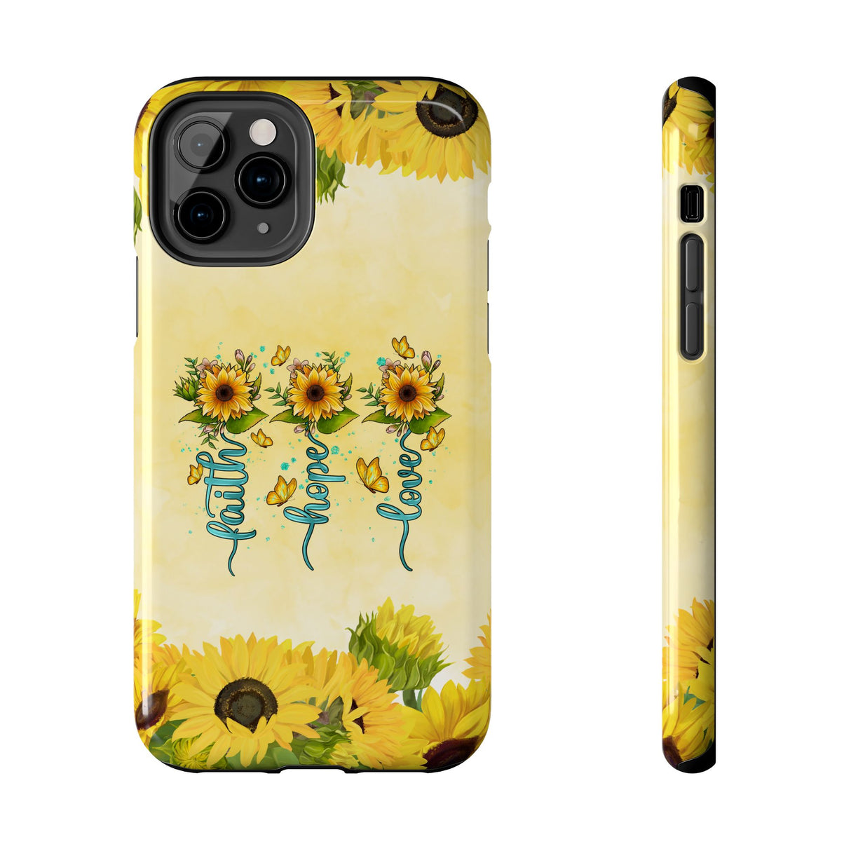 Faith, Hope, Love Sunflower Phone Case