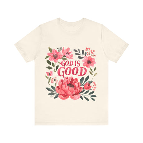 God is Good Floral Design T-Shirt