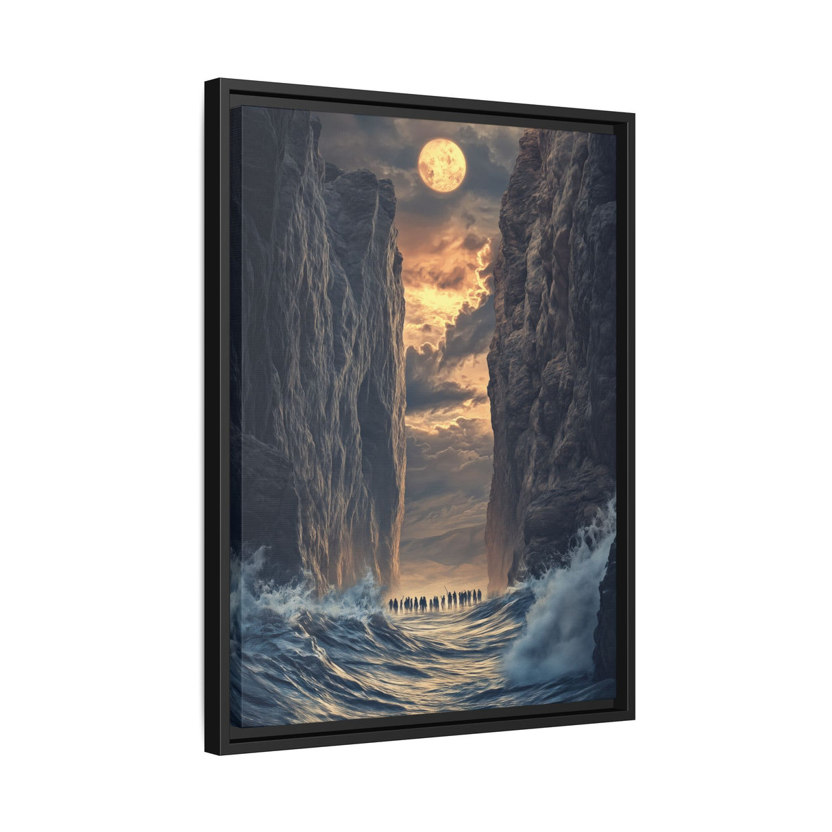 The Parting of the Red Sea Framed Canvas - A Passage of Faith