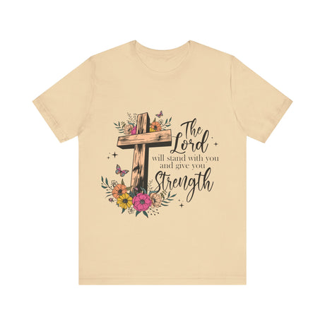 Floral Cross with Inspirational Quote T-Shirt