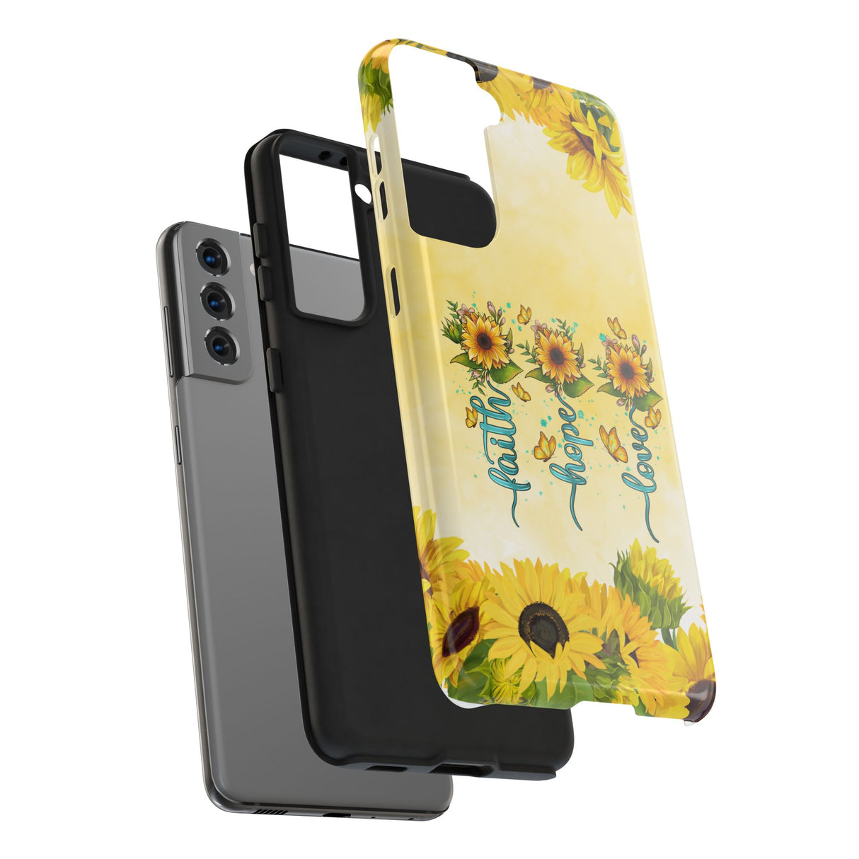 Faith, Hope, Love Sunflower Phone Case