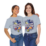 Autism Strong Puzzle Piece with Floral Accents T-Shirt