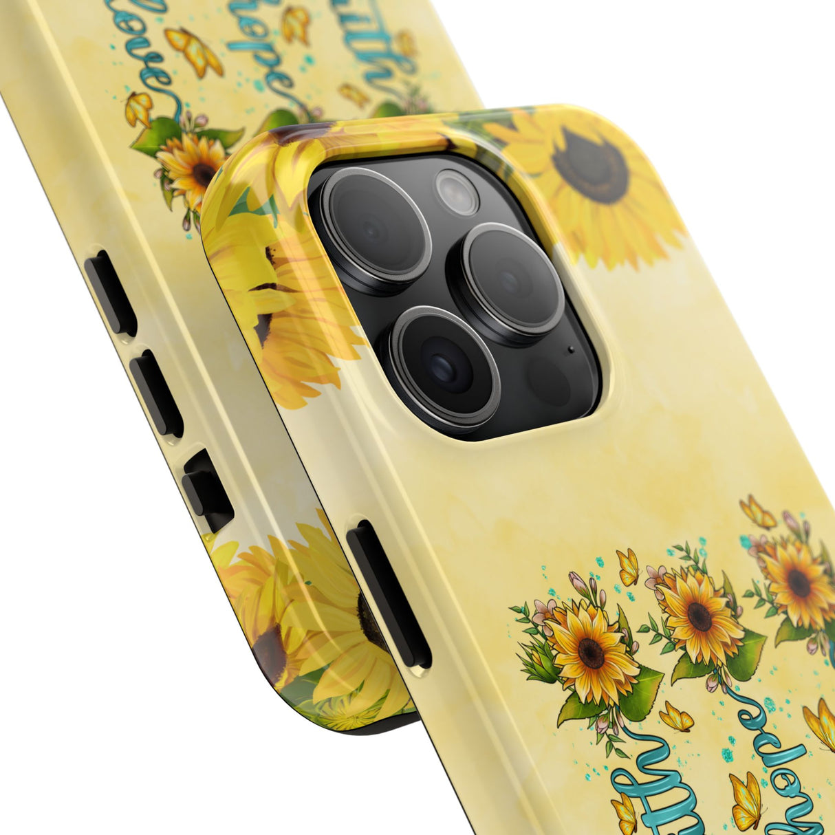 Faith, Hope, Love Sunflower Phone Case