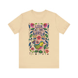 Look at the Birds Floral Design T-Shirt