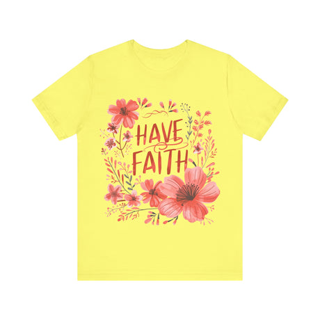 Have Faith Floral Design T-Shirt