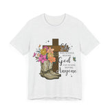 Faith and Strength Floral Cross T-Shirt