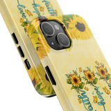 Faith, Hope, Love Sunflower Phone Case