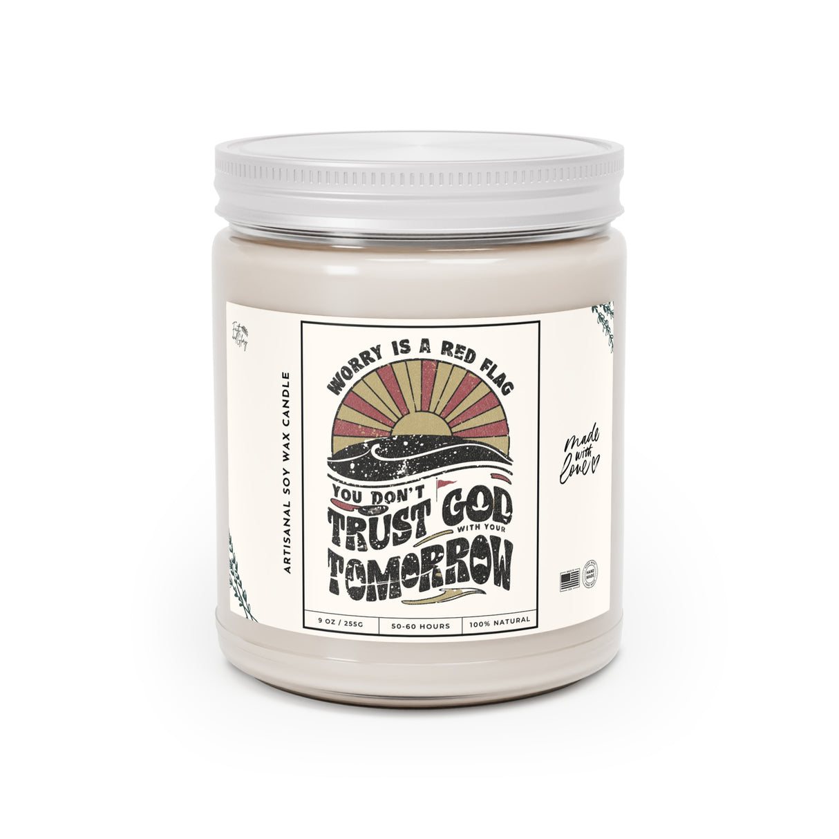Worry is a Red Flag Artisanal Soy Wax Candle