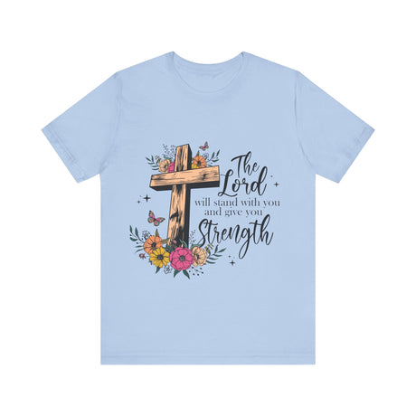 Floral Cross with Inspirational Quote T-Shirt