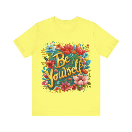 Be Yourself Flower Graphic T-Shirt