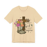 Faith and Strength Floral Cross T-Shirt