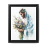 Jesus with Flowers Framed Canvas - Crown of Grace