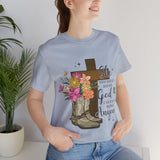 Faith and Strength Floral Cross T-Shirt