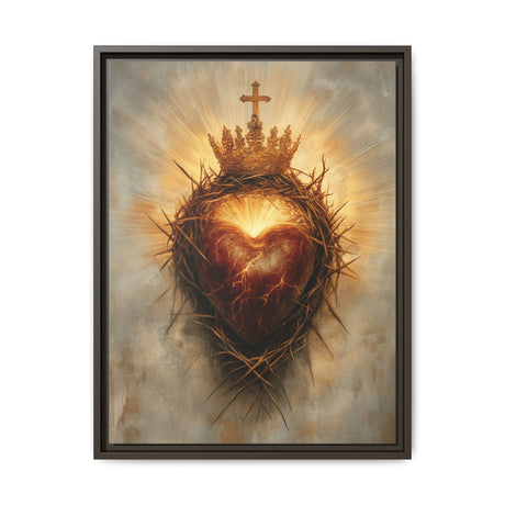 Sacred Heart of Jesus (Framed Canvas) - Eternal Love and Sacrifice