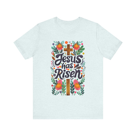 Jesus Has Risen Floral Cross T-Shirt