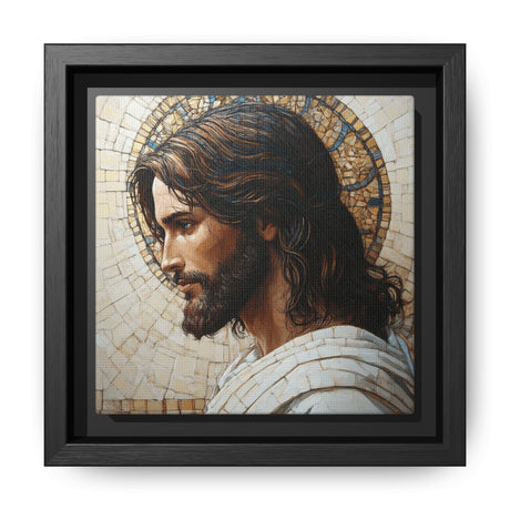 Christ Mosaic Framed Canvas - Divine Reflection