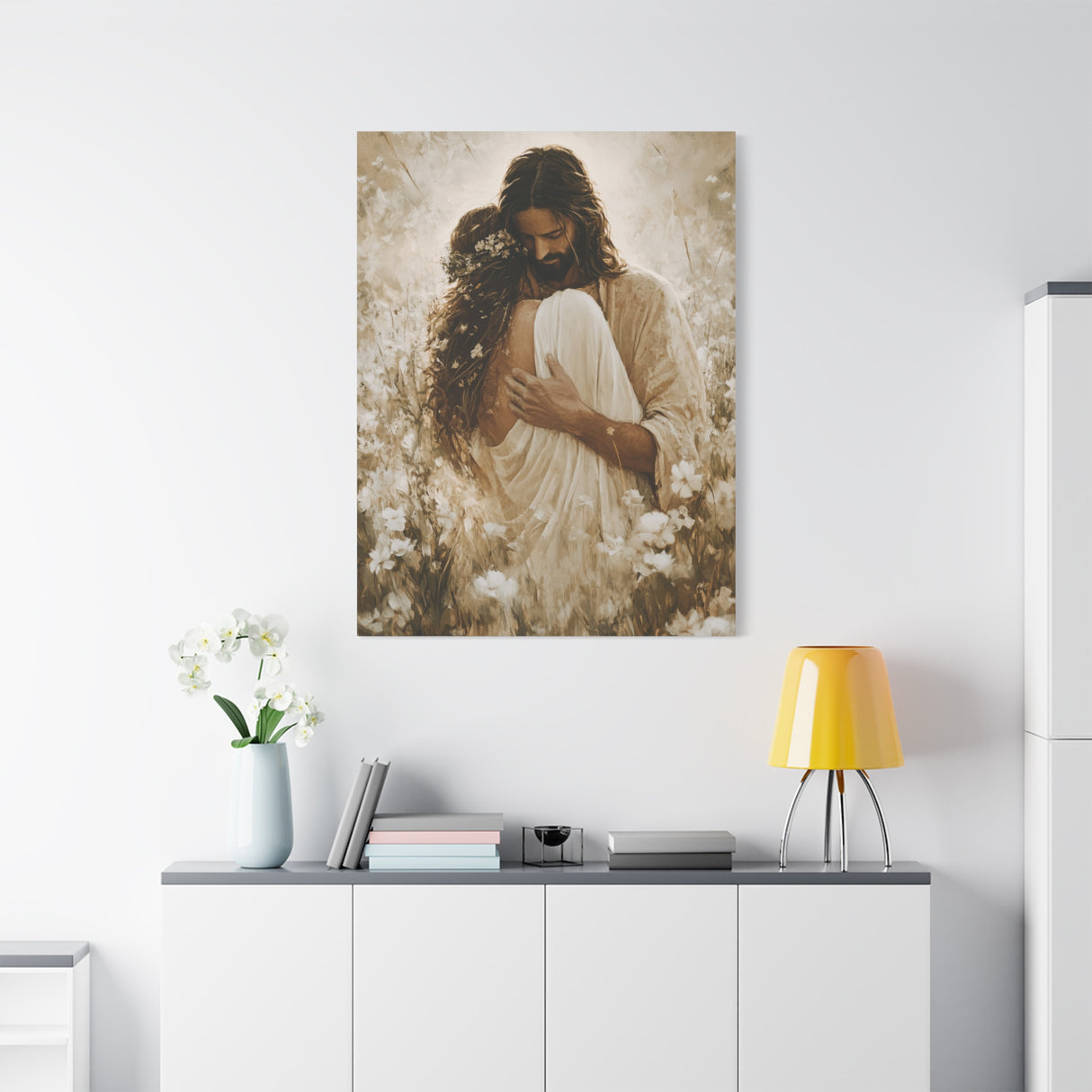 The Embrace of Grace Canvas - Jesus Holding His Beloved