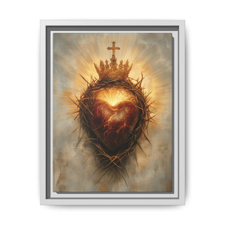 Sacred Heart of Jesus (Framed Canvas) - Eternal Love and Sacrifice