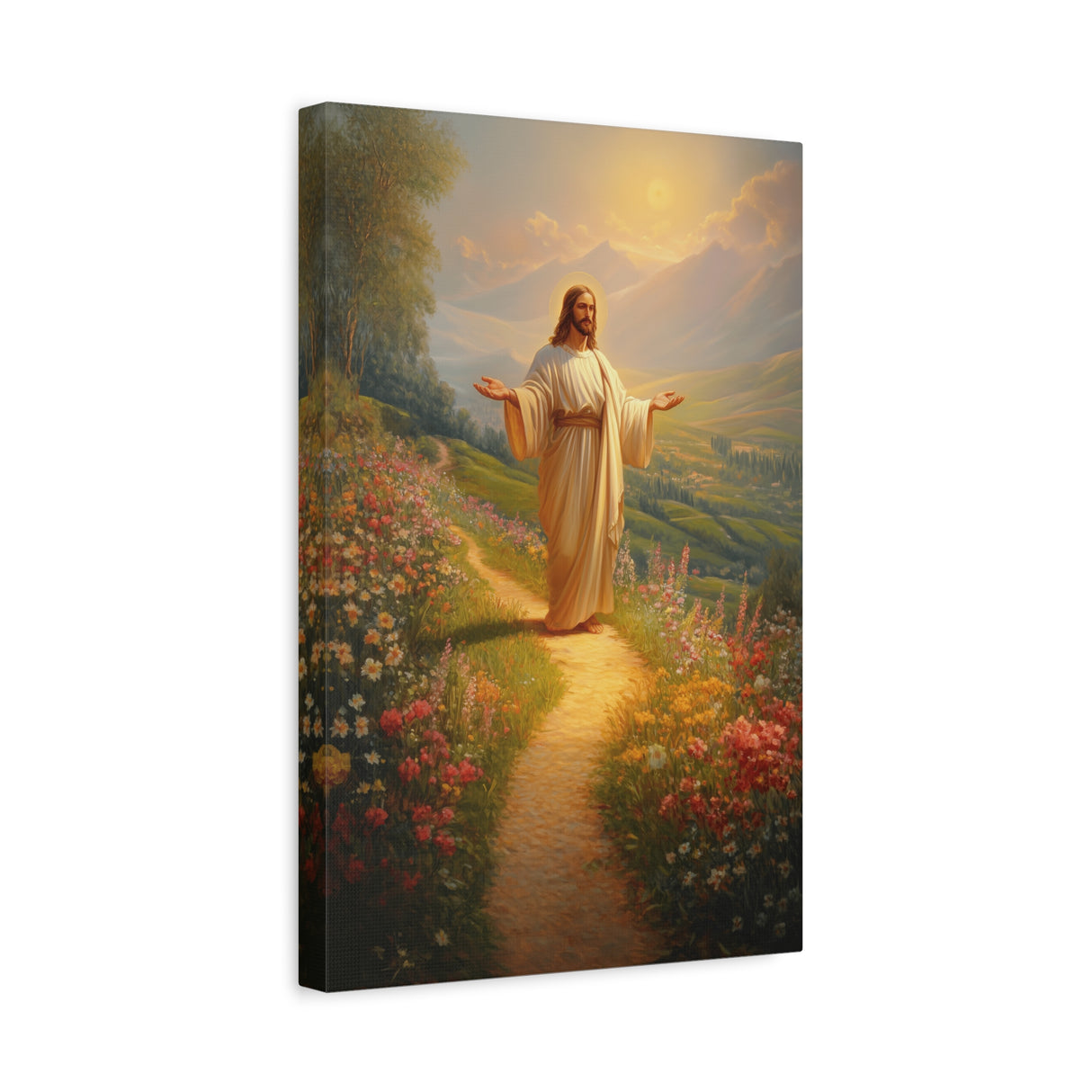 Jesus on the Path Canvas - The Way of Peace