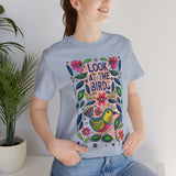 Look at the Birds Floral Design T-Shirt