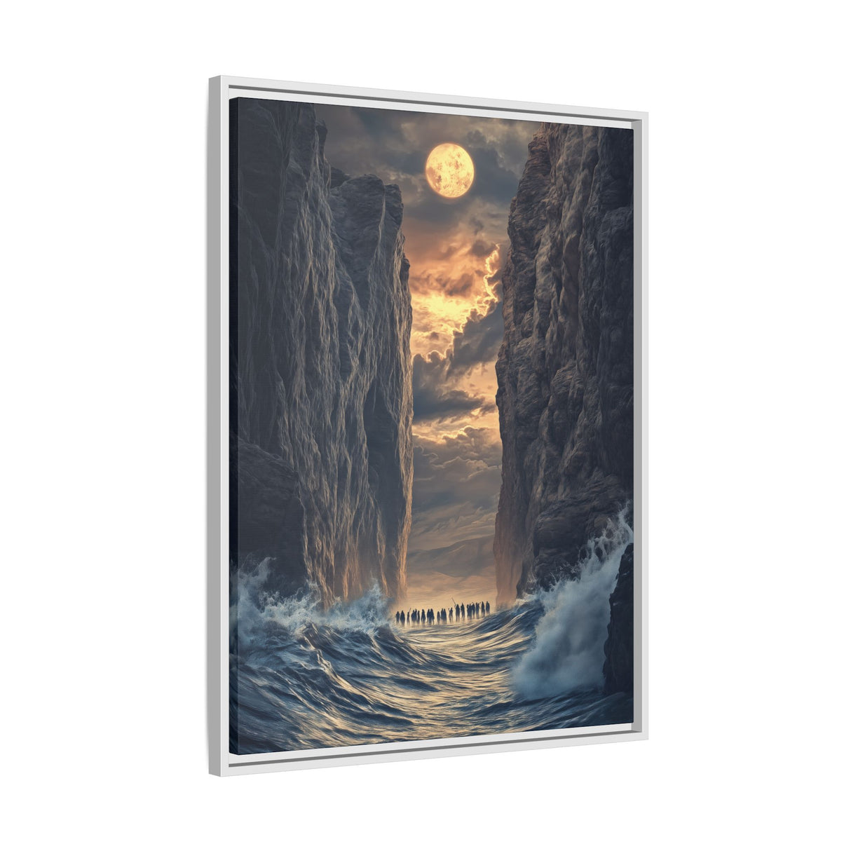 The Parting of the Red Sea Framed Canvas - A Passage of Faith