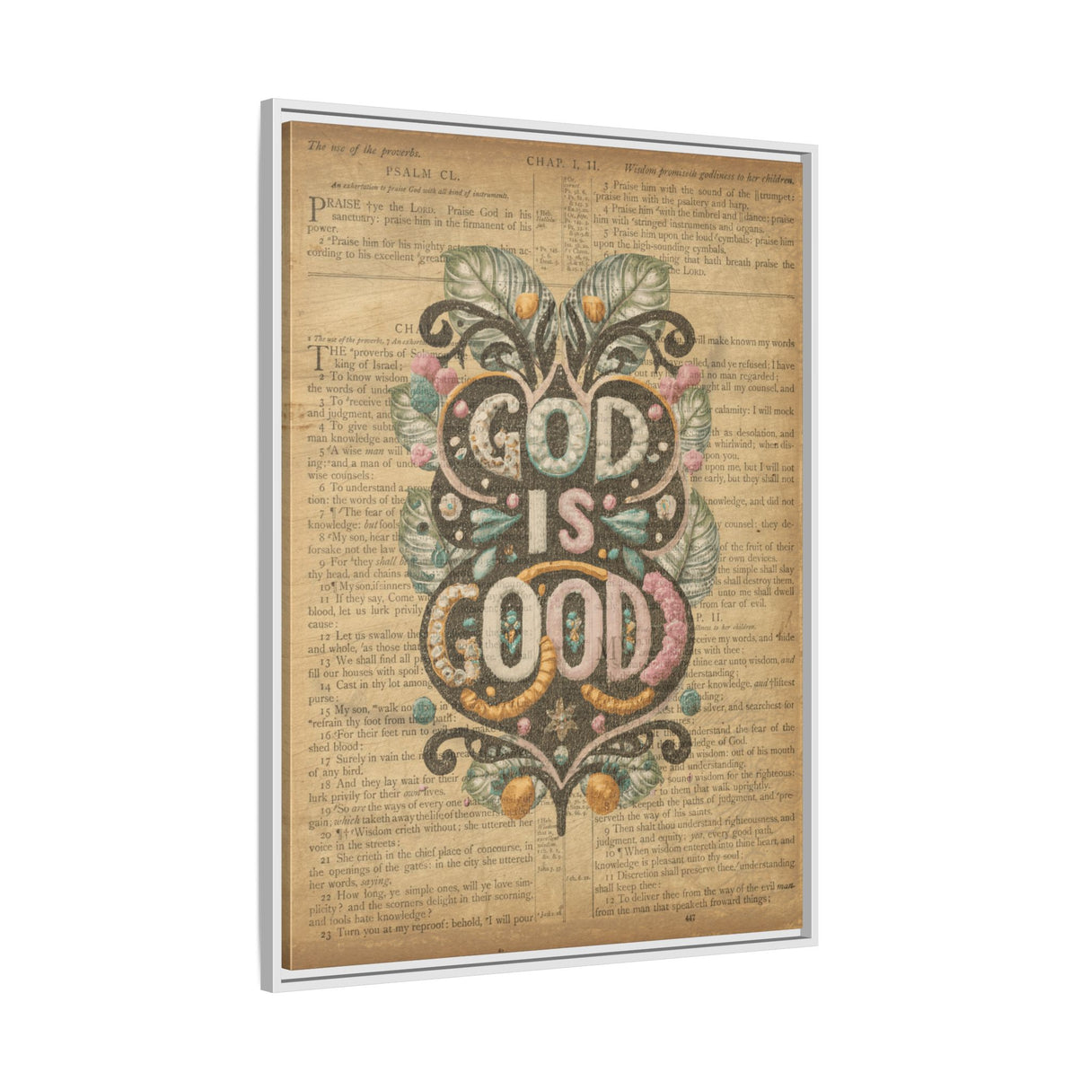 Timeless Wisdom - Proverbs & Psalms Framed Canvas