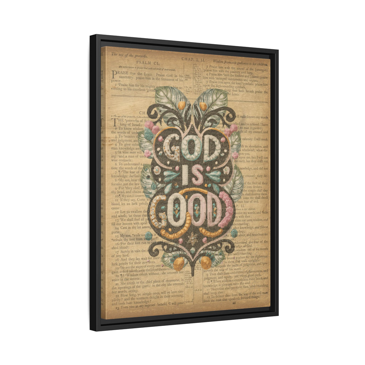 Timeless Wisdom - Proverbs & Psalms Framed Canvas