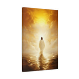 The Path of Light Canvas - Jesus Walking Towards the Dawn