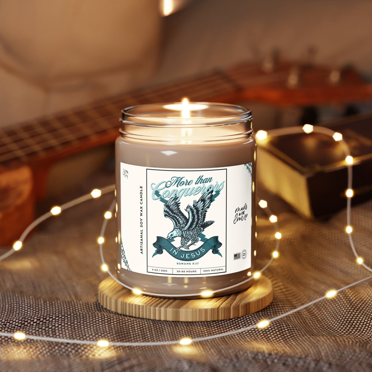 More Than Conquerers Eagle Design Artisanal Candle