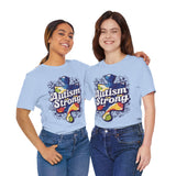 Autism Strong Puzzle Piece with Floral Accents T-Shirt