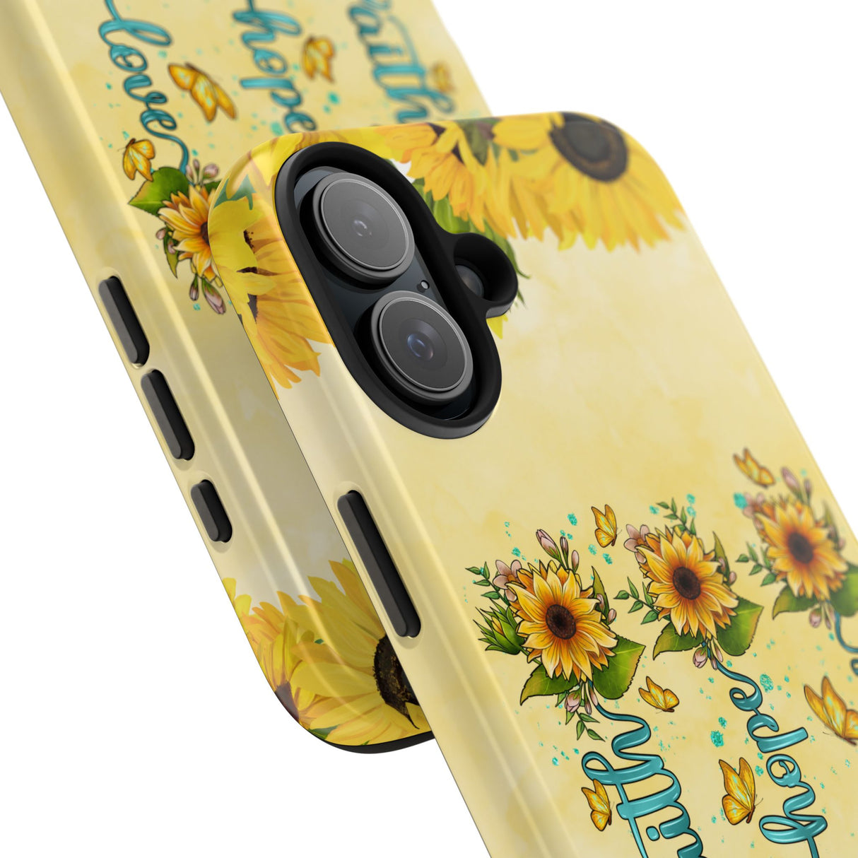 Faith, Hope, Love Sunflower Phone Case