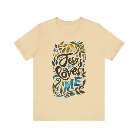 Jesus Loves Me Floral Typography T-Shirt