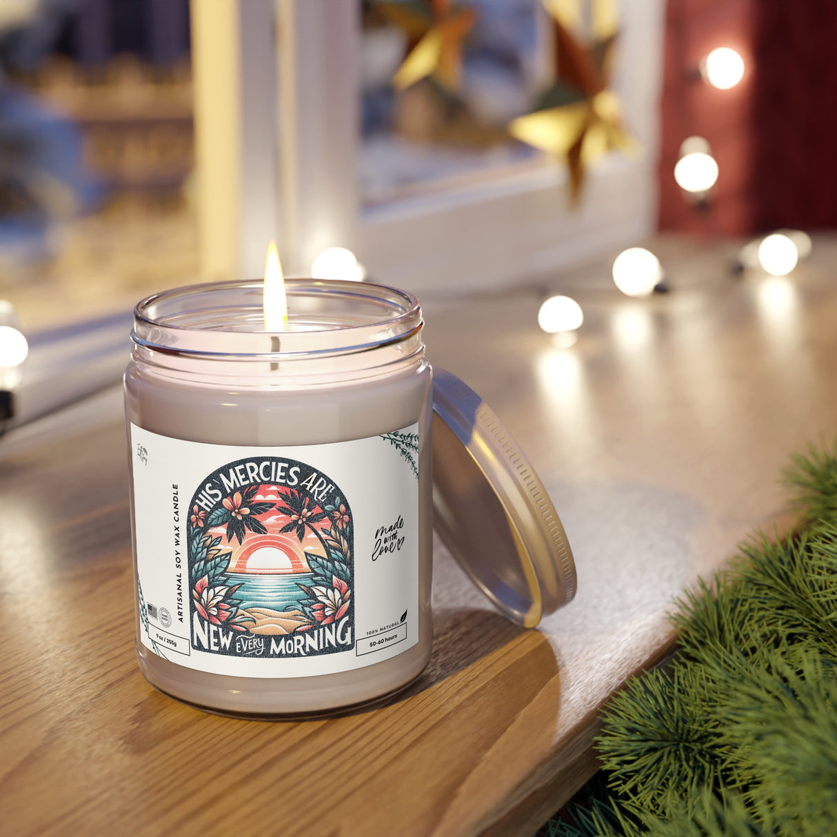 His Mercies Are New Every Morning Artisanal Soy Wax Candle