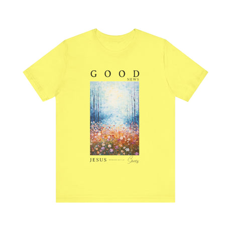 Good News Jesus Saves Floral Forest T-Shirt