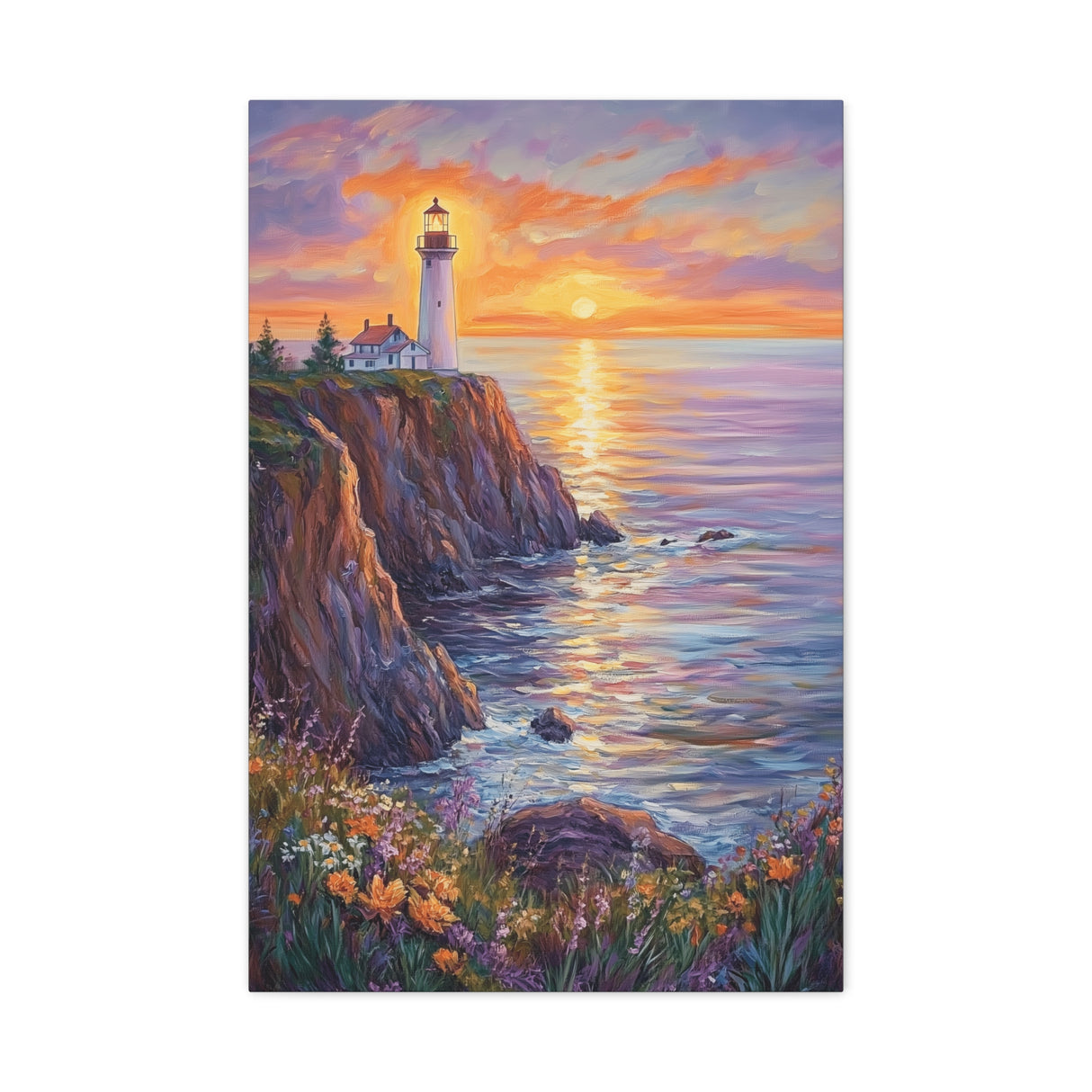 Lighthouse by the Sea Canvas - You Are the Light of the World