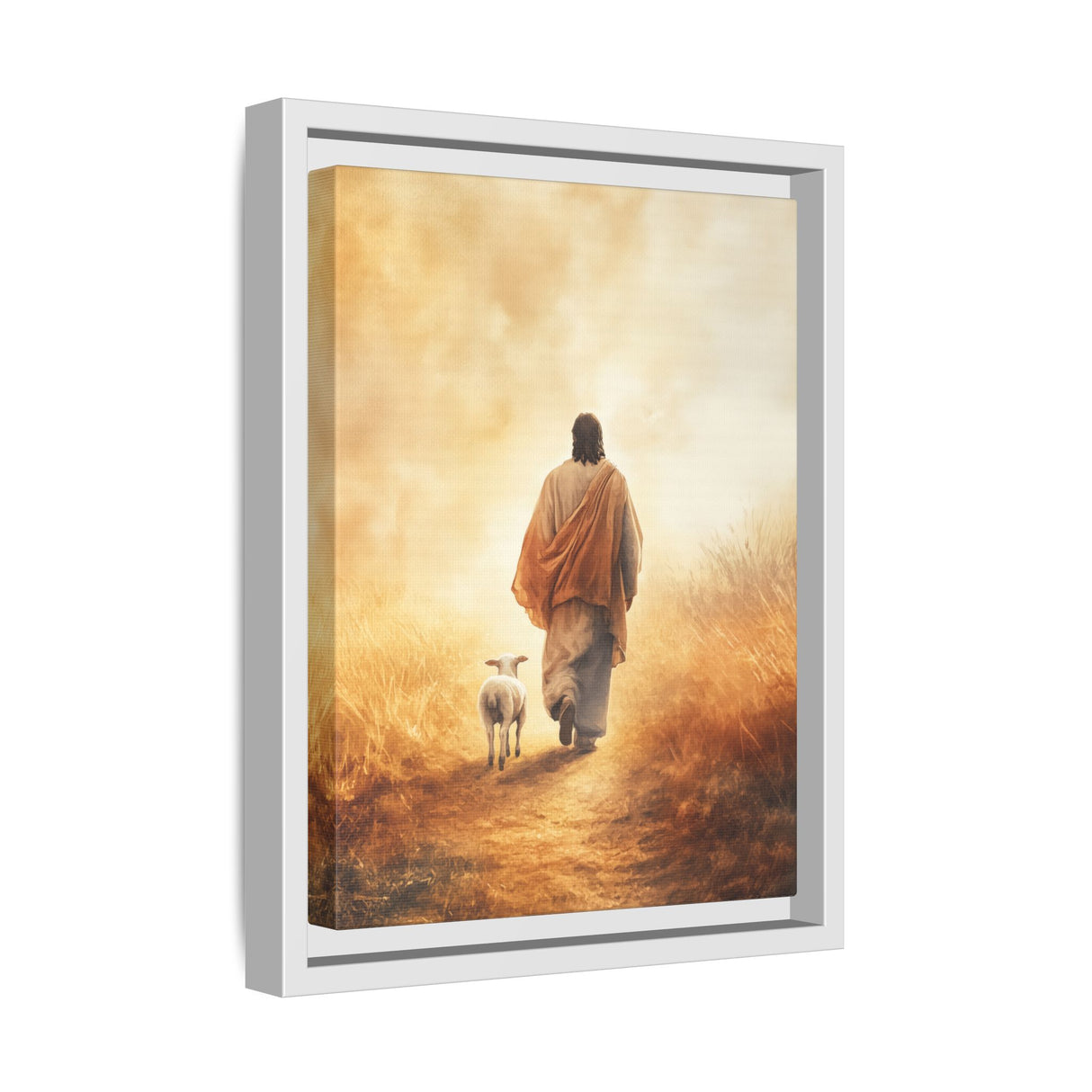 Jesus and the Lamb Framed Canvas - Guided by Grace