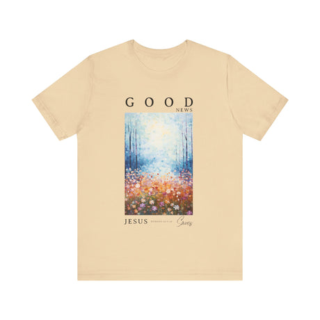 Good News Jesus Saves Floral Forest T-Shirt