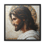 Christ Mosaic Framed Canvas - Divine Reflection