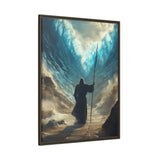 Moses Parting the Red Sea Framed Canvas - Deliverance Through Faith