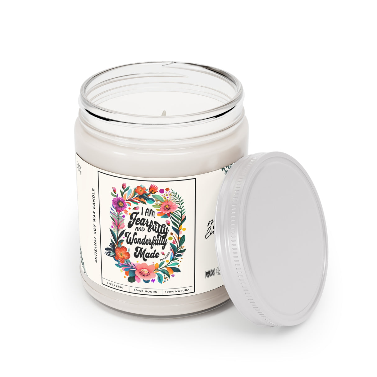 I Am Fearfully and Wonderfully Made Artisanal Soy Wax Candle