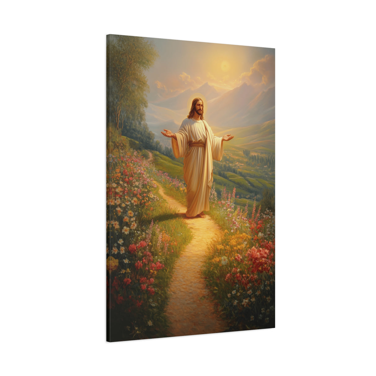 Jesus on the Path Canvas - The Way of Peace