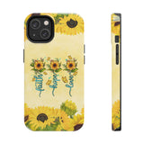 Faith, Hope, Love Sunflower Phone Case