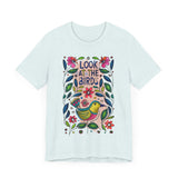 Look at the Birds Floral Design T-Shirt