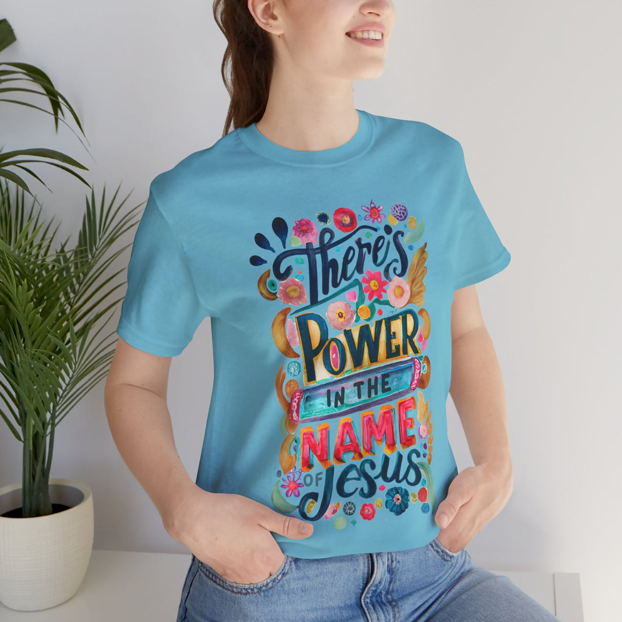 There’s Power in the Name of Jesus Graphic T-Shirt